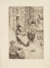 Otto H. Bacher / Etchings of Venice: Bead Stringers / 1882