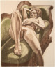 Philip Pearlstein / Reclining Nude On Green Couch / 1971