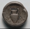 Greece, Boeotia, Thebes, 4th Century BC / Stater: Amphora in Incuse Circle (reverse) / 379-338 BC