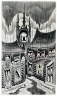 Charles Burchfield / Study No. 1 for: Church Bells Ringing, Rainy Winter Night / 1917