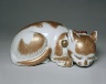 Japan, Edo Period (1615-1868) / Sleeping Cat: Ko Imari Type / 19th Century