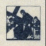 Eric Gill / Simon of Cyrena Helps Jesus Carry His Cross, from 72 unsigned prints on Japanese paper from a set of 80, issued as extra set for 80 copies of the book (numbered 1-80 and signed): pl.20: D. 90: / 1917