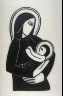 Eric Gill / Madonna and Child, from 72 unsigned prints on Japanese paper from a set of 80, issued as extra set for 80 copies of the book (numbered 1-80 and signed): pl.37: D. 124: / 20th century