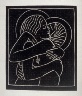 after Eric Gill / Untitled (embracing couple),  Canto XI of The Passionate Pilgrim, on page 156 in  the book, All the Love Poems  of Shakespeare (New York:  privately printed for Sylvan Press, 1947) / 1947