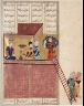 Iran, Shiraz / Bahram Gur and the Slave Girl:  ""Practice Makes Perfect"", a Page from the Khamsa of Nizami (Haft Paykar or ""Seven Portraits"") / 1517/A.H. 924