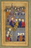 Turkey, Istanbul / The Prophet with His Companions in a Mosque; Page from a Manuscript of the Shahnama-i al-i Osman (Royal Book of the House of Osman) of 'Arifi / circa 1558