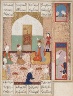 Iran, Shiraz / Iskandar with the Khaqan of Chin, From a Manuscript of the Khamsa (Iskandarnama) of Nizami / 1550