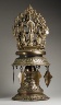 Nepal / Temple Lamp (with the Buddhist God Cintamani Lokesvara and Attendants) / Late 19th century