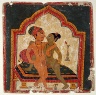 Nepal, Bhaktapur (?) / Lovers Embracing, Folio from an Album of Erotica / circa 1675