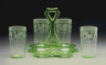 Cambridge Glass Company / Tumbler set with stand / c. 1930