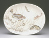 Johnson Brothers / 'Symmetry' shape platter with 'Fish' pattern decoration / c. 1955