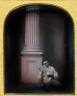 Marcus Aurelius Root / Man with fan seated near a column; Portrait of Anthony Pritchard / ca. 1850