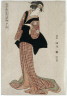 Utagawa Toyokuni / Iwai Kiyotaro (Edoya) as Okaru (from the series Pictures of Actors Onstage) / 1794