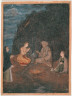 Indian (Mughal or Bikaner style) / Woman Visiting Holy Man at Night / c. 1650