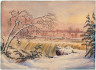 George Russell Dartnell / Winter View at Niagara - Table Rock and Part of the Horseshoe Fall / 1843