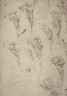 Aurelio Luini / Studies for Prophets in Spandrels / c. 1555