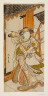 Katsukawa Shunsho / The actor Nakamura Tomijuro I as Hangaku Gozen breaking down the gate in the play Wada-gassen Onna Maizuru (The Wada Conflict: A Woman's 'Maizuru') / Performed at the Nakamura Theater from the twenty-fifth day of the seventh month, 1777