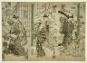 Miyagawa Shunsui / A Triptych of Fashionable No Plays (Furyu Utai Sanbukutsui) / Edo period, Ca. late 1750s