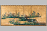 Attributed to Kano Ryokei / Pheasants under Cherry and Willow Trees and Irises and Mist / Edo period, first half 17th century