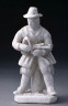 Longton Hall factory / Man with Bagpipe / about 1750