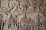 Artist not recorded / Wall panel of a tomb with carved beasts and chariots / Eastern Han dynasty, 2nd century A. D.