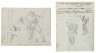 Baron François Pascal Simon Gérard / Recto: Frontal study of a seated man and two small studies of a seated man in profile; ver / Early nineteenth century