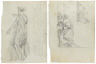 Baron François Pascal Simon Gérard / Recto: Study of a draped woman facing left; Verso: Two variant studies for the lower left / Early nineteenth century