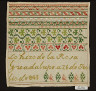 Rosa Guadalupe / Sampler / 1849