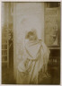 Alphonse Maria Mucha / Model Draped in a Shawl posed against Mucha posters / Dates not recorded