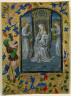 Guillaume Vrelant / Leaf from a Book of Hours: Madonna and Child Enthroned / c. 1470-1480