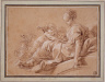 François Boucher / Young Woman with Two Amorini / about 1768