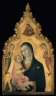 Sano di Pietro / Triptych: The Virgin and Child with the Blessing Christ, Two Angels and a Donor / not dated