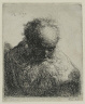 Rembrandt Harmensz. van Rijn / Bust of an Old Man with a Flowing Beard / 1630