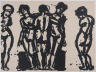 Lester Johnson / Untitled (Five Nudes) / 1967