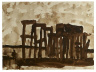 Lester Johnson / Untitled (Old Pier) / about 1957