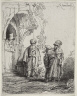 Rembrandt Harmensz. van Rijn / Three Oriental Figures (Jacob and Laban?) / 1641