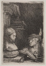 Rembrandt Harmensz. van Rijn / Man Drawing from a Cast / about 1641