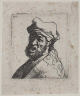 Rembrandt Harmensz. van Rijn / Man Crying Out, Three Quarters Left: Bust / about 1630-31