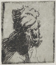 Rembrandt Harmensz. van Rijn / Head of a Man in a Fur Cap, Crying Out / about 1629-30