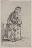 Rembrandt Harmensz. van Rijn / Beggar Woman Leaning on a Stick / 1646