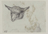 Charles Fran??ois Daubigny / Head of a Lamb / not dated