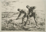 Jean-François Millet / Two Men Turning over the Soil / 1855-56