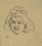 Auguste Lepère / Head Study (Study for the woodcut "Dimanche aux fortifs; Sunday at the Fortifications" / about 1898