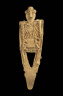 Artist not recorded / Male effigy figure with elaborate necklaces holding several objects / not dated