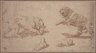 Giulio Romano / Two Lions with Cubs / early to mid 16th century