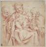 Agostino Carracci / The Holy Family with St. Claire / 18th Century