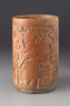 Artist not recorded / Cylinder vase with incised decoration / A.D. 700-850