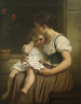 Hugues Merle / Young Woman and Child / 1864