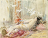 Antoine Calbet / Woman Reclining on a Bed / date unknown