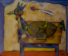 Jean Dallaire / Rooster on a table / 1965